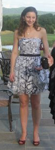 Leslie in her Lipsy Dress that broke